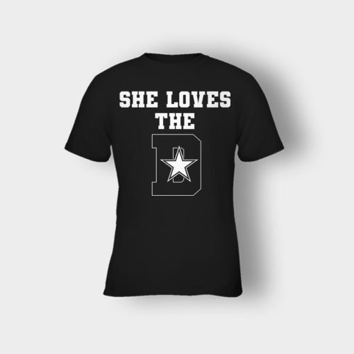 NEW-Dallas-Cowboys-She-Loves-The-D-Kids-T-Shirt-Black