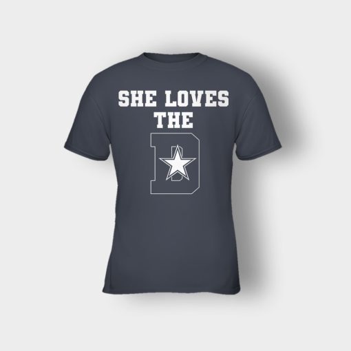 NEW-Dallas-Cowboys-She-Loves-The-D-Kids-T-Shirt-Dark-Heather