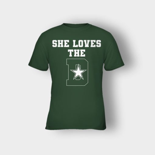 NEW-Dallas-Cowboys-She-Loves-The-D-Kids-T-Shirt-Forest