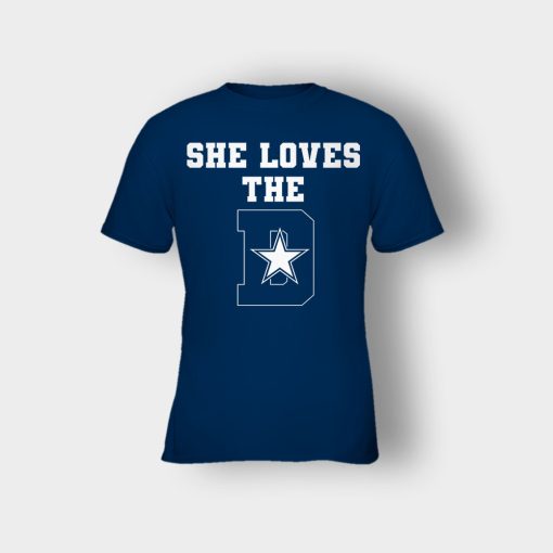 NEW-Dallas-Cowboys-She-Loves-The-D-Kids-T-Shirt-Navy