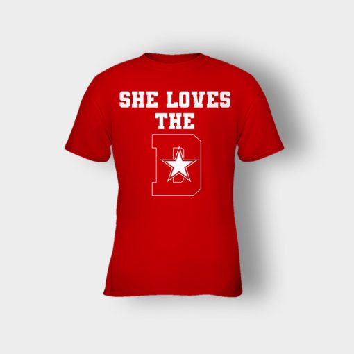 NEW-Dallas-Cowboys-She-Loves-The-D-Kids-T-Shirt-Red