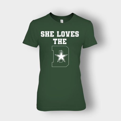 NEW-Dallas-Cowboys-She-Loves-The-D-Ladies-T-Shirt-Forest