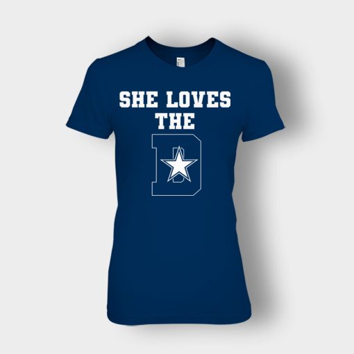 NEW-Dallas-Cowboys-She-Loves-The-D-Ladies-T-Shirt-Navy