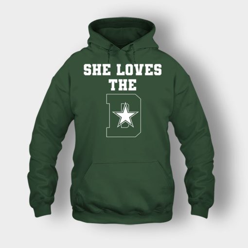 NEW-Dallas-Cowboys-She-Loves-The-D-Unisex-Hoodie-Forest
