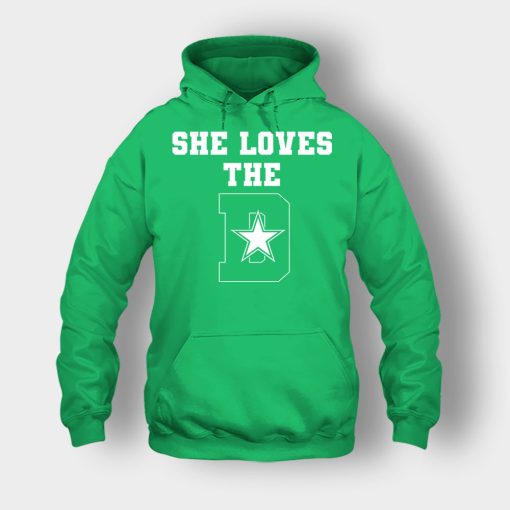 NEW-Dallas-Cowboys-She-Loves-The-D-Unisex-Hoodie-Irish-Green