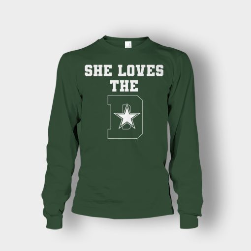 NEW-Dallas-Cowboys-She-Loves-The-D-Unisex-Long-Sleeve-Forest