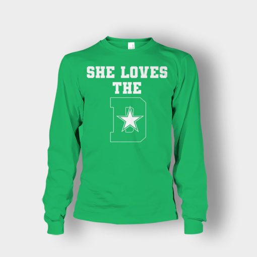 NEW-Dallas-Cowboys-She-Loves-The-D-Unisex-Long-Sleeve-Irish-Green