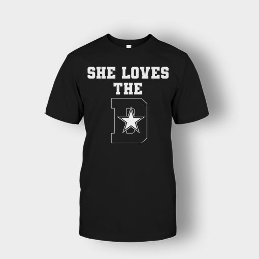 NEW-Dallas-Cowboys-She-Loves-The-D-Unisex-T-Shirt-Black