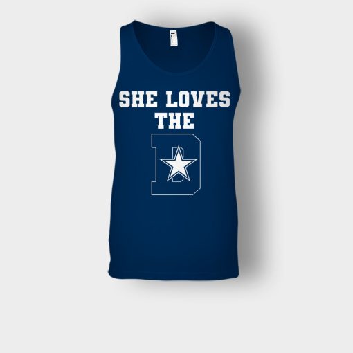NEW-Dallas-Cowboys-She-Loves-The-D-Unisex-Tank-Top-Navy