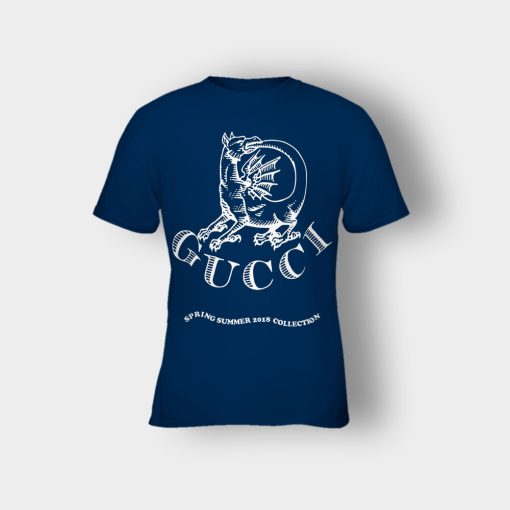 NWT-Gucci-Dragon-Invite-Kids-T-Shirt-Navy