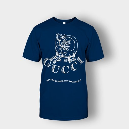 NWT-Gucci-Dragon-Invite-Unisex-T-Shirt-Navy