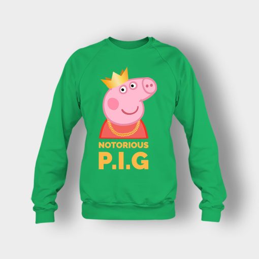 Notorious-Peppa-Pig-Crewneck-Sweatshirt-Irish-Green