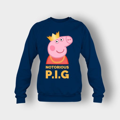 Notorious-Peppa-Pig-Crewneck-Sweatshirt-Navy