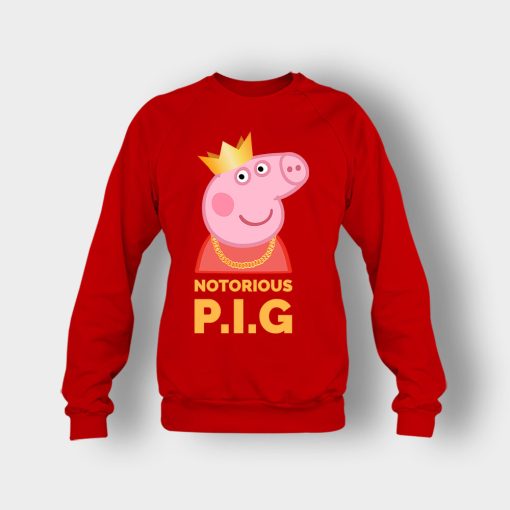 Notorious-Peppa-Pig-Crewneck-Sweatshirt-Red