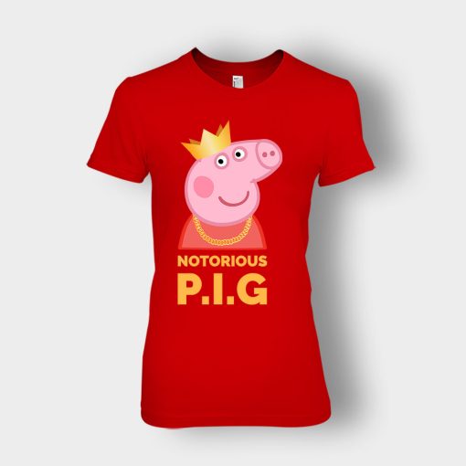 Notorious-Peppa-Pig-Ladies-T-Shirt-Red
