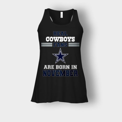 November-Birthday-Dallas-Cowboys-Fan-Bella-Womens-Flowy-Tank-Black