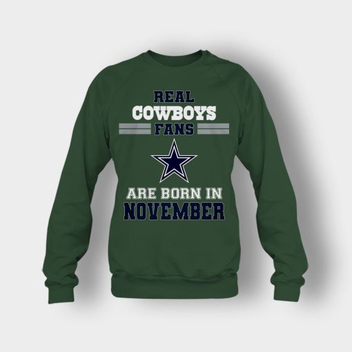 November-Birthday-Dallas-Cowboys-Fan-Crewneck-Sweatshirt-Forest