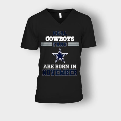 November-Birthday-Dallas-Cowboys-Fan-Unisex-V-Neck-T-Shirt-Black