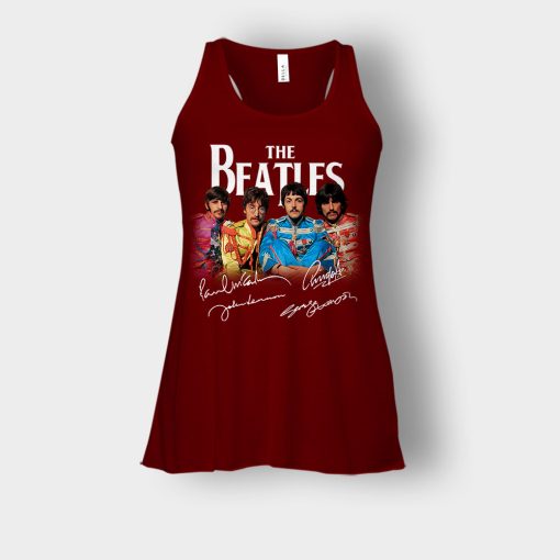 OFFICIAL-The-Beatles-Signatures-Anniversary-Bella-Womens-Flowy-Tank-Maroon