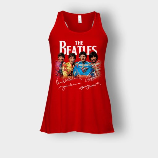 OFFICIAL-The-Beatles-Signatures-Anniversary-Bella-Womens-Flowy-Tank-Red