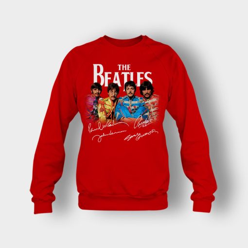 OFFICIAL-The-Beatles-Signatures-Anniversary-Crewneck-Sweatshirt-Red