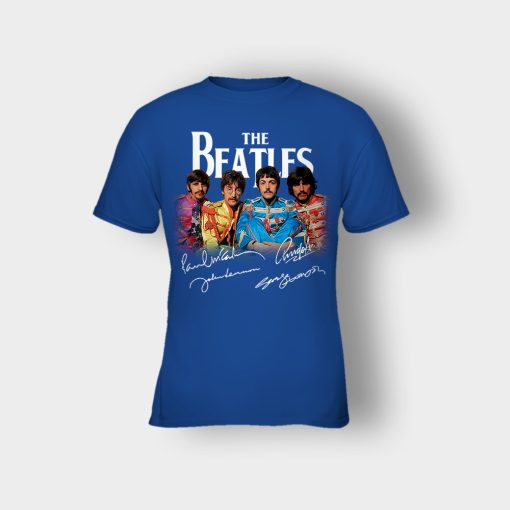 OFFICIAL-The-Beatles-Signatures-Anniversary-Kids-T-Shirt-Royal