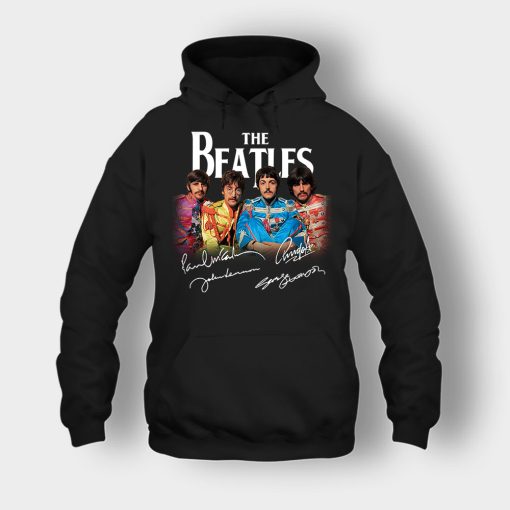 OFFICIAL-The-Beatles-Signatures-Anniversary-Unisex-Hoodie-Black