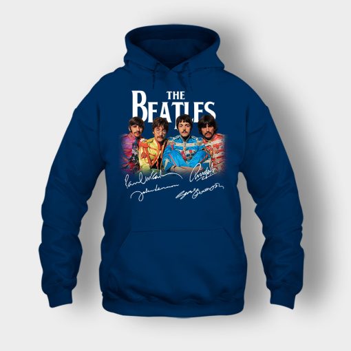 OFFICIAL-The-Beatles-Signatures-Anniversary-Unisex-Hoodie-Navy