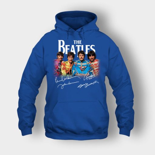 OFFICIAL-The-Beatles-Signatures-Anniversary-Unisex-Hoodie-Royal