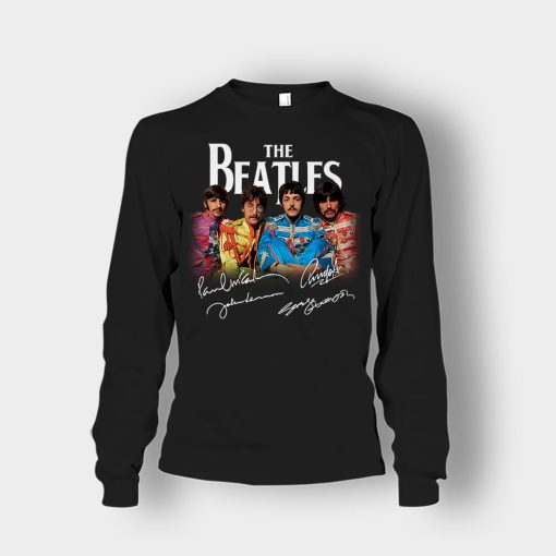 OFFICIAL-The-Beatles-Signatures-Anniversary-Unisex-Long-Sleeve-Black