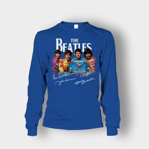 OFFICIAL-The-Beatles-Signatures-Anniversary-Unisex-Long-Sleeve-Royal