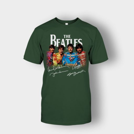 OFFICIAL-The-Beatles-Signatures-Anniversary-Unisex-T-Shirt-Forest