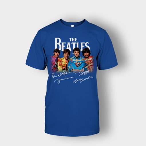 OFFICIAL-The-Beatles-Signatures-Anniversary-Unisex-T-Shirt-Royal