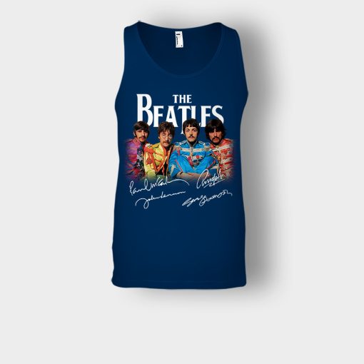 OFFICIAL-The-Beatles-Signatures-Anniversary-Unisex-Tank-Top-Navy