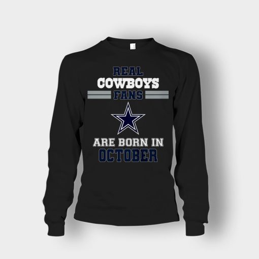 October-Birthday-Dallas-Cowboys-Fan-Unisex-Long-Sleeve-Black