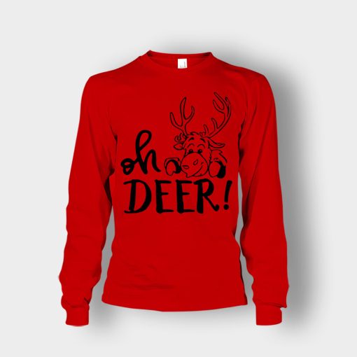 Oh-Deer-Disney-Frozen-Inspired-Unisex-Long-Sleeve-Red