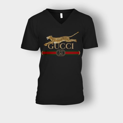 Panther-Fashion-Gucci-Inspired-Unisex-V-Neck-T-Shirt-Black