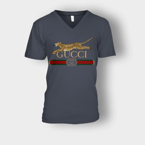 Panther-Fashion-Gucci-Inspired-Unisex-V-Neck-T-Shirt-Dark-Heather