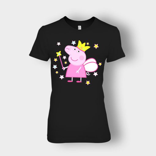 Peppa-Fairy-Pig-Ladies-T-Shirt-Black