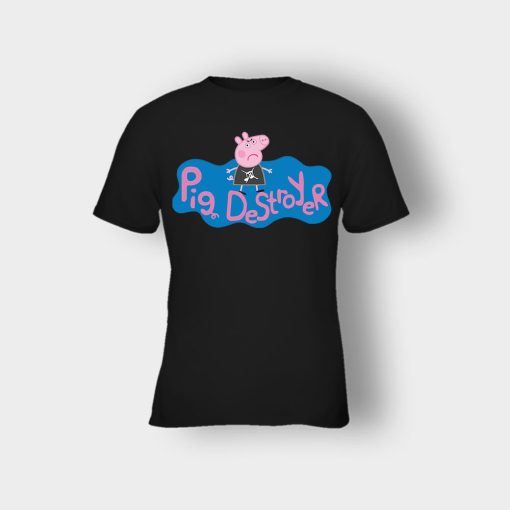 Peppa-Pig-Destroyer-Grindcore-Parody-Kids-T-Shirt-Black