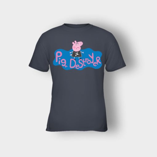 Peppa-Pig-Destroyer-Grindcore-Parody-Kids-T-Shirt-Dark-Heather
