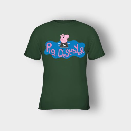 Peppa-Pig-Destroyer-Grindcore-Parody-Kids-T-Shirt-Forest