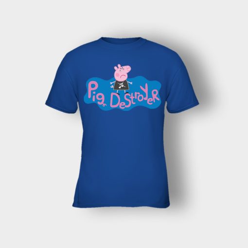 Peppa-Pig-Destroyer-Grindcore-Parody-Kids-T-Shirt-Royal