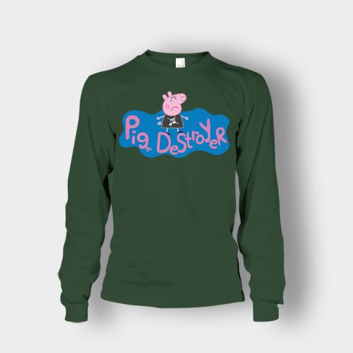 Peppa-Pig-Destroyer-Grindcore-Parody-Unisex-Long-Sleeve-Forest