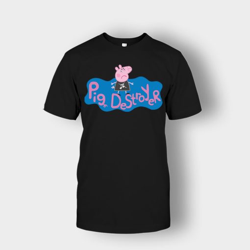 Peppa-Pig-Destroyer-Grindcore-Parody-Unisex-T-Shirt-Black