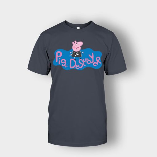 Peppa-Pig-Destroyer-Grindcore-Parody-Unisex-T-Shirt-Dark-Heather
