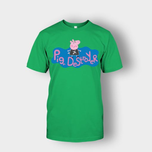 Peppa-Pig-Destroyer-Grindcore-Parody-Unisex-T-Shirt-Irish-Green