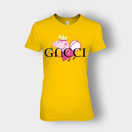 Peppa-Pig-Fairy-Gucci-Inspired-Ladies-T-Shirt-Gold