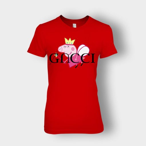 Peppa-Pig-Fairy-Gucci-Inspired-Ladies-T-Shirt-Red