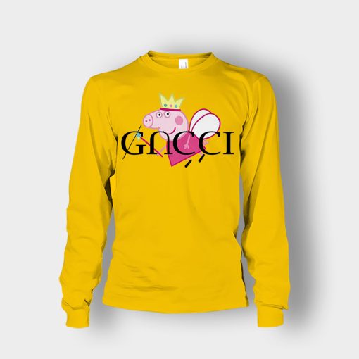 Peppa-Pig-Fairy-Gucci-Inspired-Unisex-Long-Sleeve-Gold